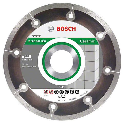 Тонкие алмазные диски для керамонранита и мрамора Bosch Best for Ceramic Extraclean - резка плитки без сколов Тонкие алмазные диски Best for Ceramic Extraclean
