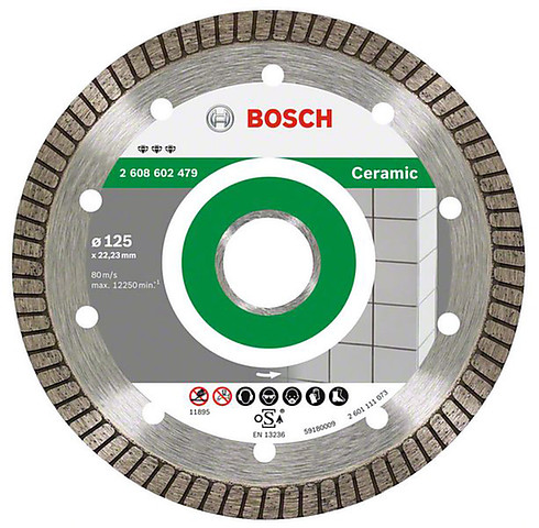 Алмазные диски Bosch Best for Ceramic Extraclean Turbo - очень чистый рез Алмазные диски Best for Ceramic Extraclean Turbo